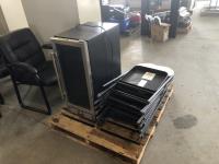 Kalamera Wine Cooler Refrigerator, Coat Tree and (6) Folding Chairs