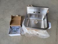 Stainless Steel Sink and Mainline Dual Handle Faucet