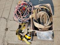Qty of Tow Straps, Slings Roadside Markers and Extension Cords
