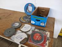 Assorted Saw Blades, Grinding Wheel, Wire Wheels, Grinding Discs and Ideal Wire Puller