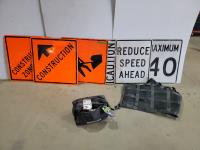 (6) Construction Signs and (2) Cargo Nets