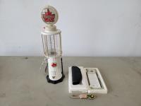 Supertest Gas Pump Drink Dispenser and Official John Deere Model A Tractor Collection Knife