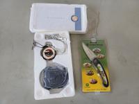 Smith & Wesson John Deere Pocket Knife and Chevrolet Collectors Pocket Watch
