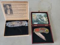 Collectible Railroad Pocket Knife and Legends of the West "Wild Bill" Pocket Knife