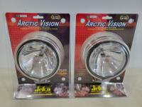(2) Arctic Vision 5 Inch Halogen Work Lights in Chrome Housing