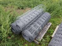 (3) Rolls 4 Ft High Heavy Mesh Wire Fencing 