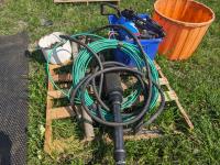 Assorted Hardware, Cross Bow, Large Poly Tub, Pump Filter