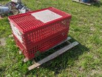 (2) Poly Chicken Shipping Crates