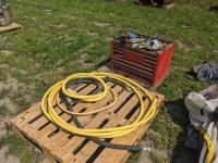 Qty of Gas Line, Tool Box with Contents