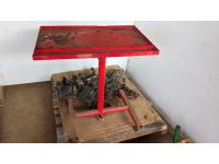 Metal Rolling Table, Snowmobile Dollies, (3) Chains