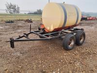T/A Flat Deck Utility Trailer w/ 500 Gallon Water Tank