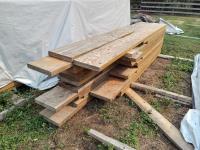 (30) Assorted Lengths 1 Ft Wide 2 Inch Thick Boards