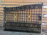 TMG Industrial 16 Ft Bi-Parting Wrought Iron Ornamental Gate