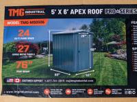 TMG Industrial 5 X 6 Ft Apex Roof Metal Shed Pro Series