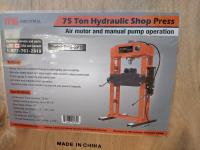 TMG Industrial 75 Ton Capacity Hydraulic Shop Press