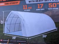 TMG Industrial 20 Ft X 30 Ft Arch Wall Peak Ceiling Storage Shelter