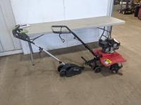 Rona Electric Lawn Edger and Yardworks 5.5 HP Rotary Tiller