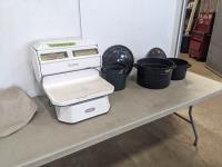 Sanitary Scale & Assorted Canning Pots