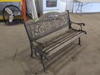 Wrought Iron Lawn Bench