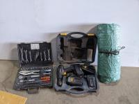Mastercraft 18V Drill, Benchmark Tool Kit and Tarp
