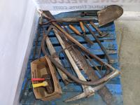 Qty of Antique Garden Tools and Saws