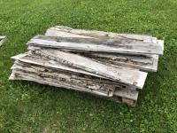 Qty of 4 Ft Lengths of Rough Cut Lumber
