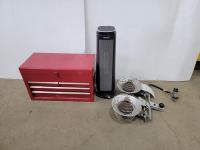 Toolbox, Electric Fan and 32,000 BTU Propane Construction Heater