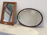 Framed Mirror and Oval Mirror