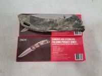 (2) Camouflage Stainless Folding Pocket Knives