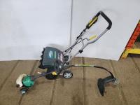 Yardworks 10A Electric Snow Shovel and Gas Weed Trimmer