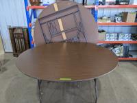 (2) 6 Ft Round Folding Tables