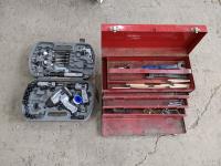 Beach Tool Box with Contents and Coleman Powermate Air Tools