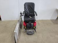 E679 RH Quantum 1121 Electric Wheelchair and 51 Inch Suitcase Ramps
