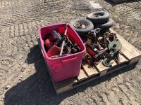 Wheelbarrow Tires/Wheels, 20 Ton Bottle Jack, Air Stapler, Pulley & 