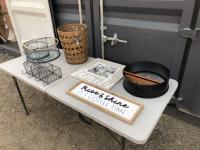 Basket, Mirrors, Sign, Picture Frame