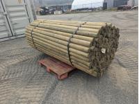 (150) 3 Inch X 8 Ft Treated Fence Post