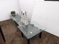 (2) Glass Top Coffee Tables, (4) Lamps, Jewellry Box