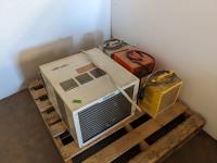 (3) 220 Volt Electric Construction Heaters, (1) Air Conditioner Unit