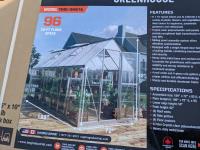 TMG Industrial GH616 6 Ft X 16 Ft Crystal Clear Greenhouse 