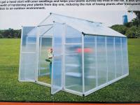 TMG Industrial GH810 8 Ft X 10 Ft Twin Wall Aluminum Frame Greenhouse