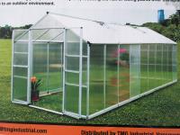 TMG Industrial GH820 8 Ft X 20 Ft Twin Wall Aluminum Frame Greenhouse