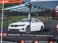 TMG Industrial LCP16 10 Ft X 16 Ft Aluminum Clear Carport 