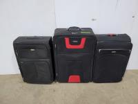 (3) Black Suitcases