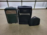 (2) Suitcases and Laptop Bag