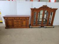 Large Wooden China Cabinet 