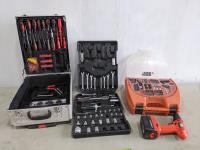 Black & Decker Bit Set with Drill and Rolling Tool Cart