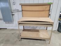 Work Bench with Drawer and Peg Board 