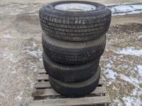 (4) Michelin M/S LT 245/75R16 Tires On 8 Bolt Rims