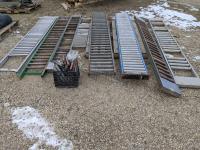 Qty of 10 Ft Roller Trays and (1) 8 Ft Roller Tray