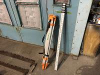 Surveyor Measuring Stick and Aluminum Tripod Stand